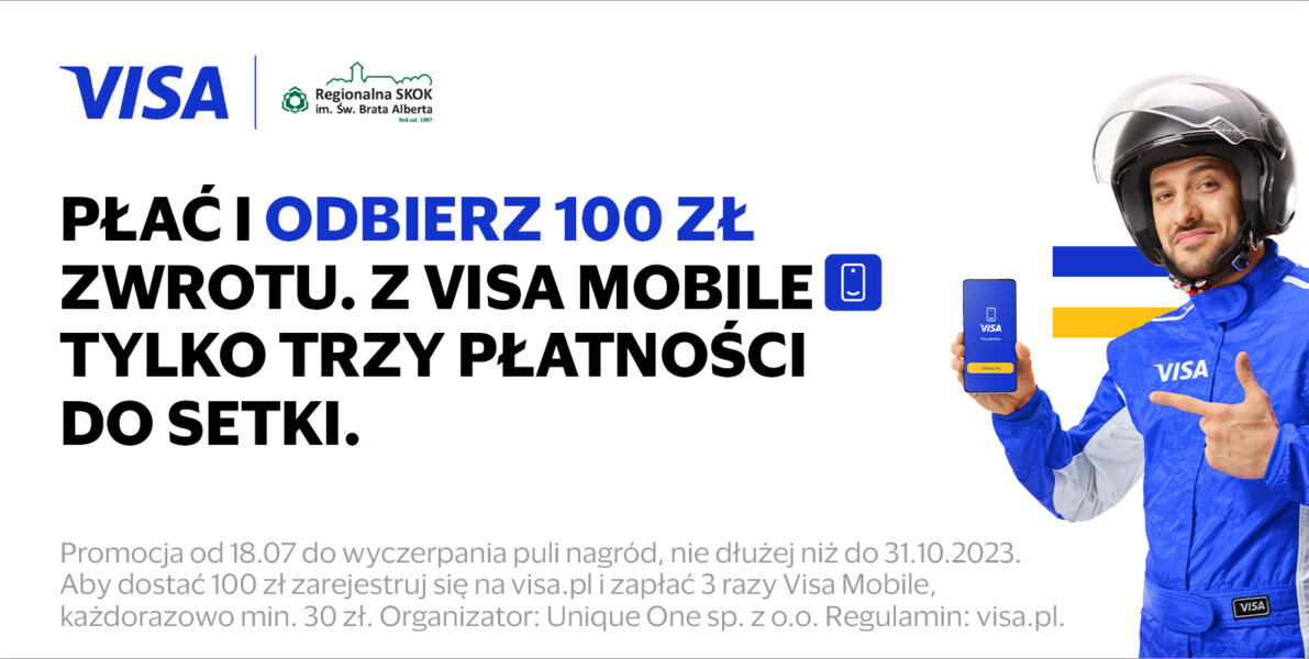 Płać swoją kartą Visa SKOK